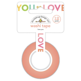 Doodlebug Washi Tape 6/Pkg Love You, Hello Again 
