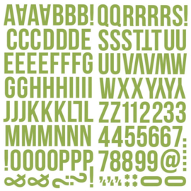 Simple Stories Color Vibe Foam Alpha Stickers 6"X12" 129/Pkg green