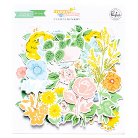 Pinkfresh Floral Ephemera Embellishments Die-Cuts Flower Market  