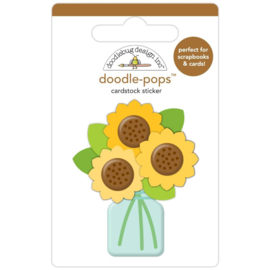 Doodlebug Doodle-Pops 3D Stickers Bit Of Sunshine  