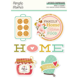 Simple Stories What's Cookin'? Layered Chipboard  