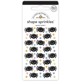 Doodlebug Sprinkles Adhesive Enamel Shapes Sweet & Spooky - Spooky Spiders  