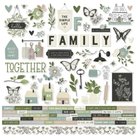 Simple Stories The Simple Life Cardstock Stickers 12"X12" Combo  