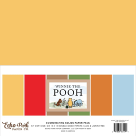 Echo Park Solids Collection Kit 12"X12" Winnie The Pooh, 6 Colors