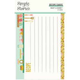 Simple Stories What's Cookin'? Recipe Cards 4"X6" 12/Pkg 6 Designs/2 Each  