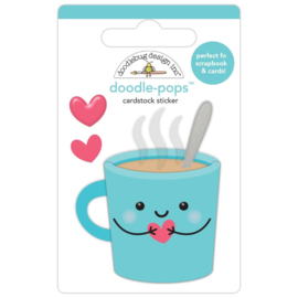 Doodlebug Doodle-Pops 3D Sticker Heart Warming  