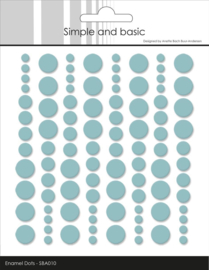 Simple and Basic Adhesive Enamel Dots Mint (96 pcs)