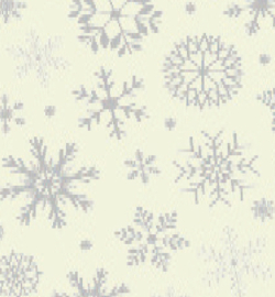 250150-25 - Felt snowflakes, Offwhite/Silver 30x40cm 100% acryl