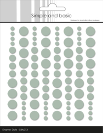 Simple and Basic Adhesive Enamel Dots Sage (96 pcs)
