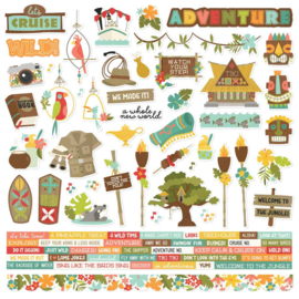 Simple Stories Say Cheese Adventure At The Park Cardstock Stickers 12"X12" Combo  