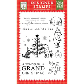 Echo Park Winnie The Pooh Christmas Stamps Grand Christmas  