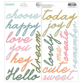 Pinkfresh Puffy Phrases Stickers Lovely Blooms  