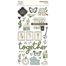 Simple Stories The Simple Life Chipboard Stickers 6"X12"  