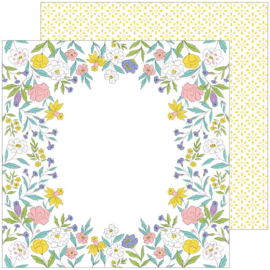 PinkFresh Happy Blooms Double-Sided Cardstock 12"X12" Hierloom  