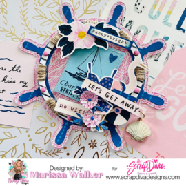 Scrapdiva Ship Wheel Mini Album