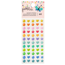 Pebbles Cool Girl Enamel Dots 60/Pkg Glitter