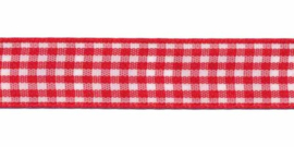 Ruit band rood-wit 15 mm