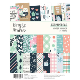 Simple Stories Double-Sided Paper Pad 6"X8" 24/Pkg Winter Wonder  