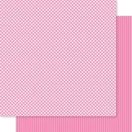 Bella Besties Gingham & Stripes Double-Sided Cardstock 12X12 Peep