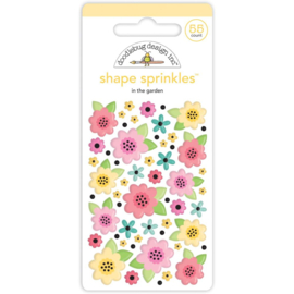 Doodlebug Sprinkles Adhesive Enamel Shapes In The Garden