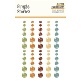 Simple Stories Cider & Donuts Enamel Dots GLITTER  