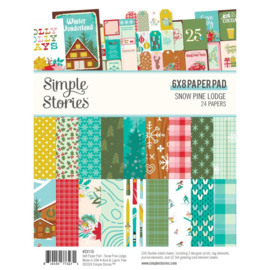 Simple Stories Double-Sided Paper Pad 6"X8" 24/Pkg Snow Pine Lodge 