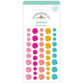 Doodlebug Adhesive Mini Jewels Kitty Assortment  