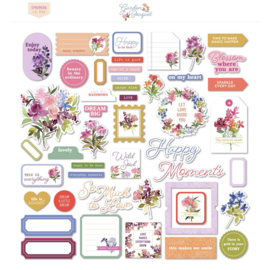 Pinkfresh Cardstock Die-Cuts Ephemera Pack Garden Bouquet  