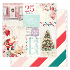 Prima Marketing Candy Cane Lane Double-Sided Cardstock 12"X12" Candy Cane Lane, W/Foil Details