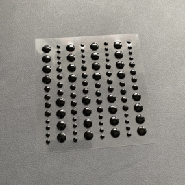 Simple and Basic Adhesive Enamel Dots Jet Black (96pcs)