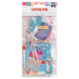 American Crafts Cutie Pie Ephemera Die-Cuts 72/Pkg Journaling - Iridescent Foil