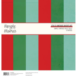 Simple Stories Vintage Basics Kit 12"X12" Simple Vintage Holly Jolly preorder