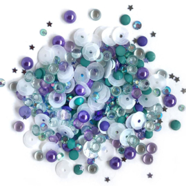 Buttons Galore Sparkletz Embellishment Pack 10g Sailors Sky