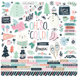 Simple Stories Winter Wonder Cardstock Stickers 12"X12"  