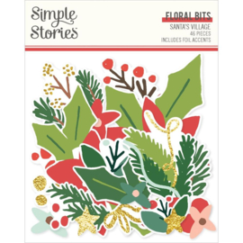 Simple Stories Santa's Village Bits & Pieces Floral  