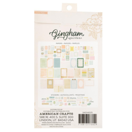 Crate Paper Gingham Garden Paperie Pack 200/Pkg Paper Pieces & Washi Stickers  