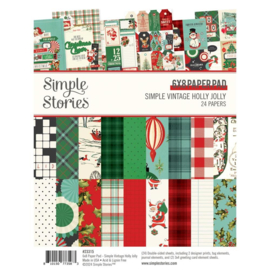 Simple Stories Double-Sided Paper Pad 6"X8" 24/Pkg Simple Vintage Holly Jolly preorder