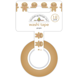 Doodlebug Washi Tape 15mmX12yd Gingerbread Kisses -