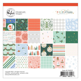 PinkFresh Holiday Dreams Double-Sided Paper Pack 6"X6"  