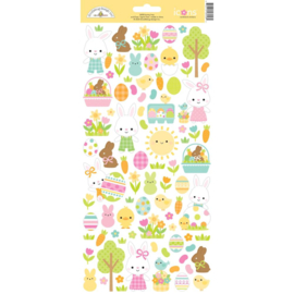 Doodlebug Cardstock Stickers Icons, Bunny Hop  