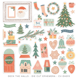 Cocoa Vanilla DECK THE HALLS – DIE CUT EPHEMERA  