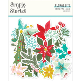 Simple Stories Snow Pine Lodge Bits & Pieces Floral  