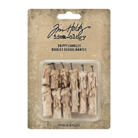 Tim Holtz Idea-Ology Resin Drippy Candles 9/Pkg 1.125" To 2"