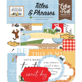 Echo Park Cardstock Ephemera 33/Pkg Titles & Phrases, Winnie The Pooh