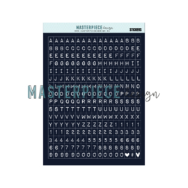 MPdesign – A5 stickersheet – “Dark Blue Alphabet”