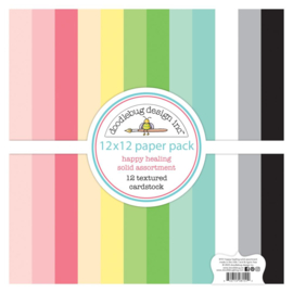 Doodlebug Textured Double-Sided Cardstock 12"X12" Happy Healing PREORDER