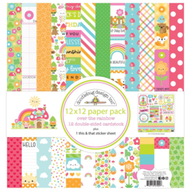 Doodlebug Double-Sided Paper Pack 12"X12" 12/Pkg Over The Rainbow  