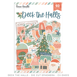 Cocoa Vanilla DECK THE HALLS – DIE CUT EPHEMERA  