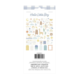 American Crafts Hello Little Boy Ephemera Die-Cuts 72/Pkg Icons, Gold Foil  