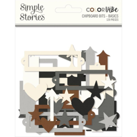 Color Vibe Chipboard Bits & Pieces 120/Pkg Basics  